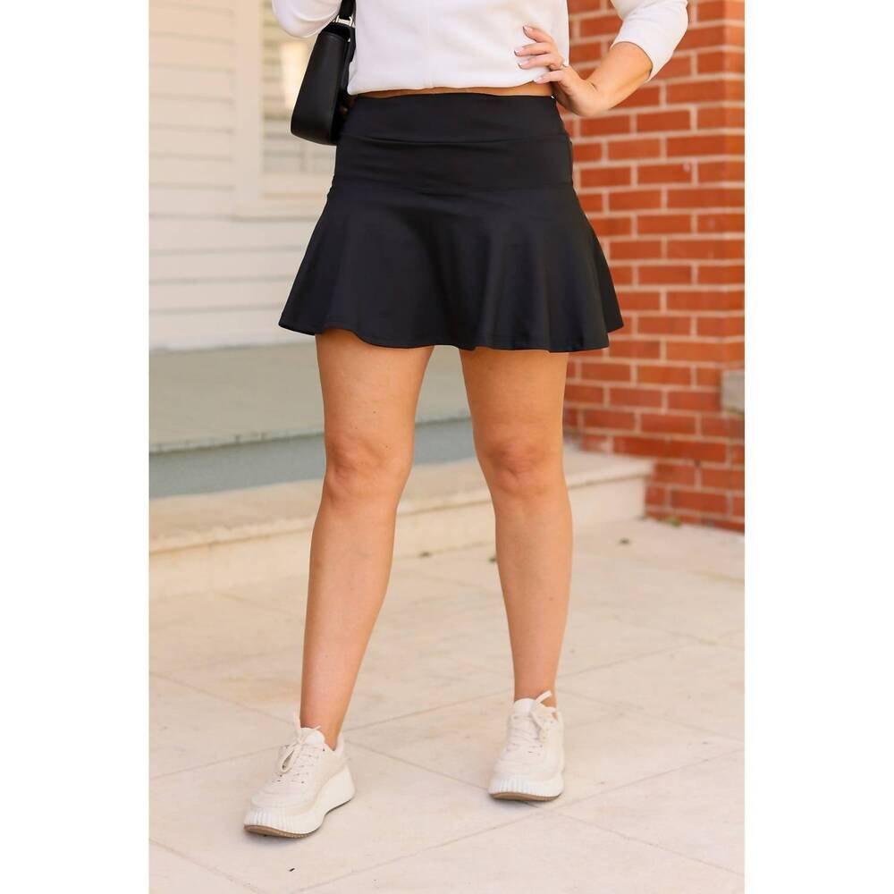 NEW JULIA ROSE brielle skort in black